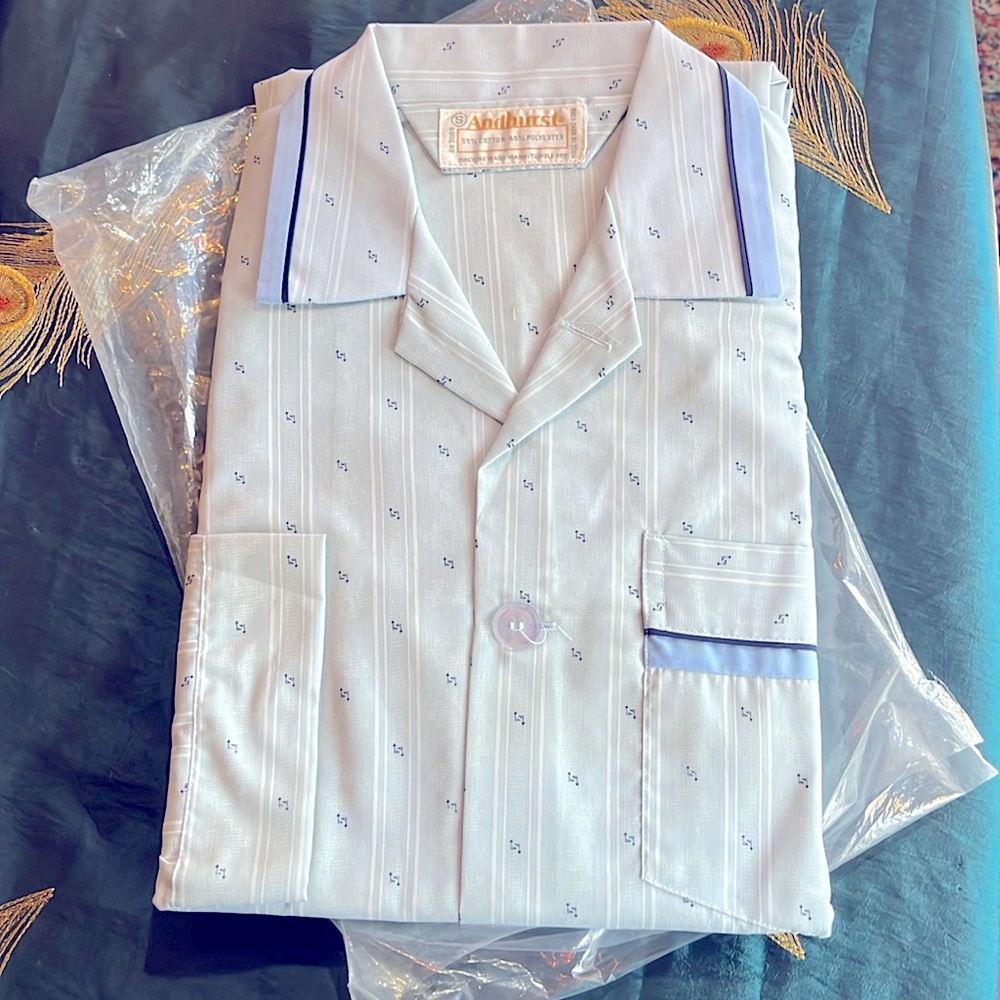 Vintage Men’s Pajama New Old Stock Andhurst Blue